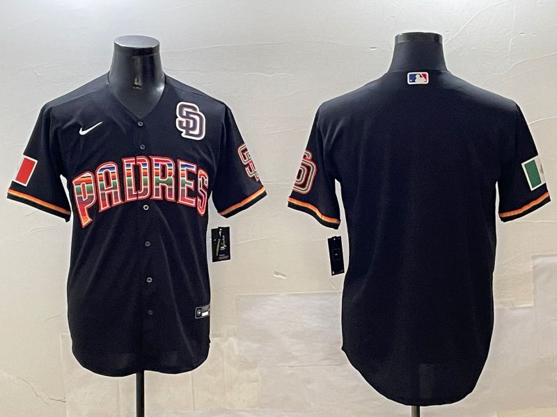 Men San Diego Padres Blank Black Fashion Game 2025 Nike MLB Jersey style 7